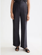 Wide Leg Drapey Pant close-up on model showing fit and detail by Scotch & Soda