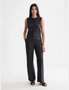 Wide Leg Drapey Pant full model shot showing overall fit by Scotch & Soda