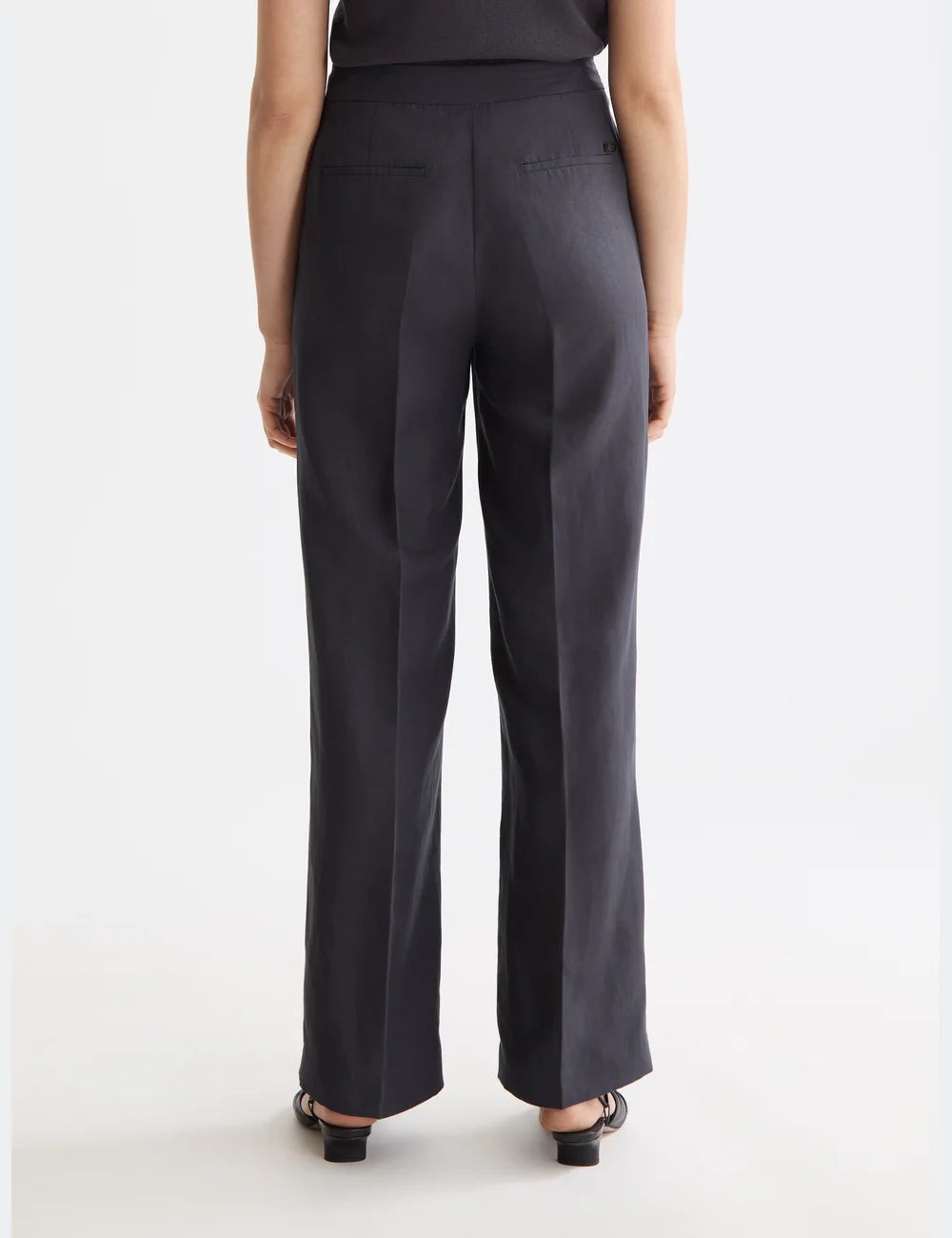 Wide Leg Drapey Pant flat lay back view by Scotch & Soda