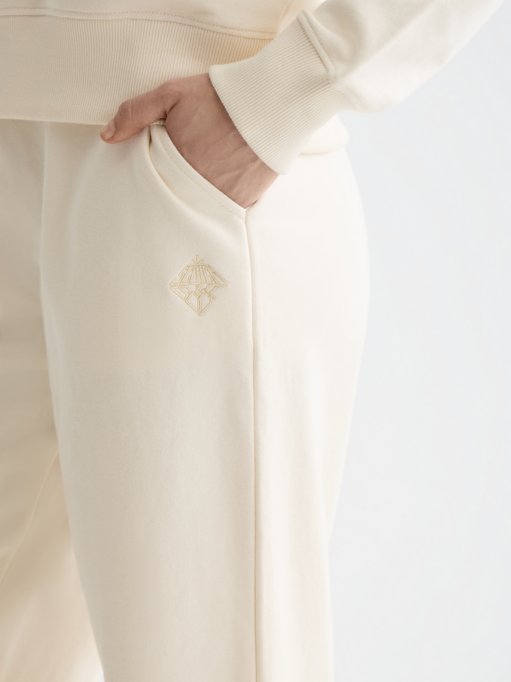 Artwork wide leg sweatpants