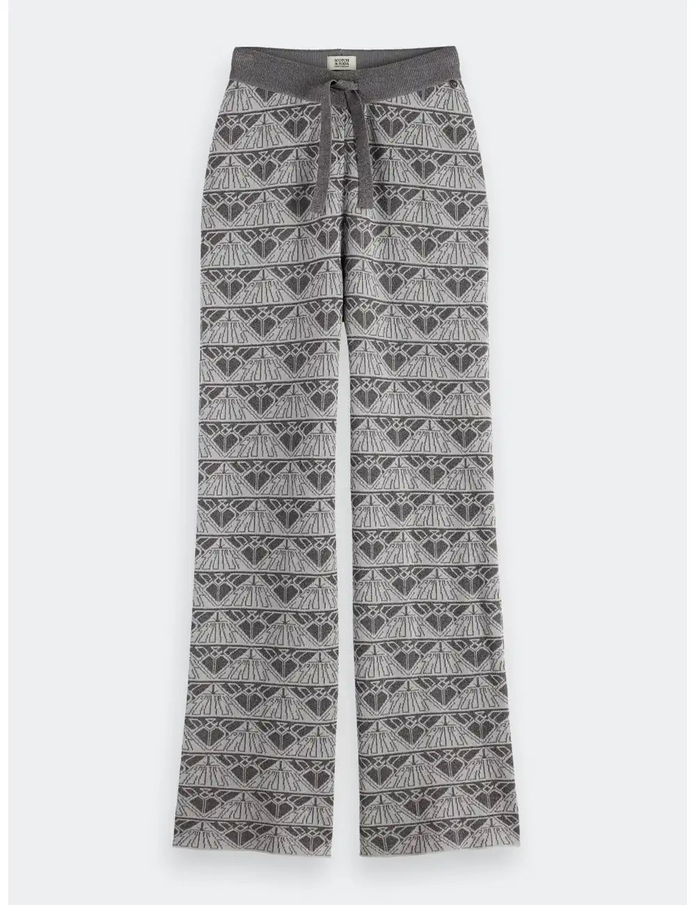 Monogram Jacquard Trousers full model shot showing overall fit by Scotch & Soda