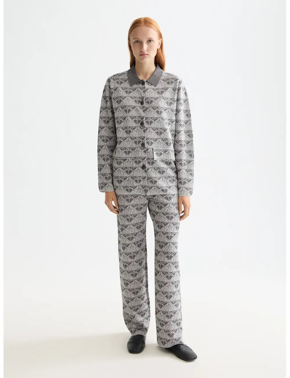 Monogram Jacquard Trousers flat lay front view by Scotch & Soda