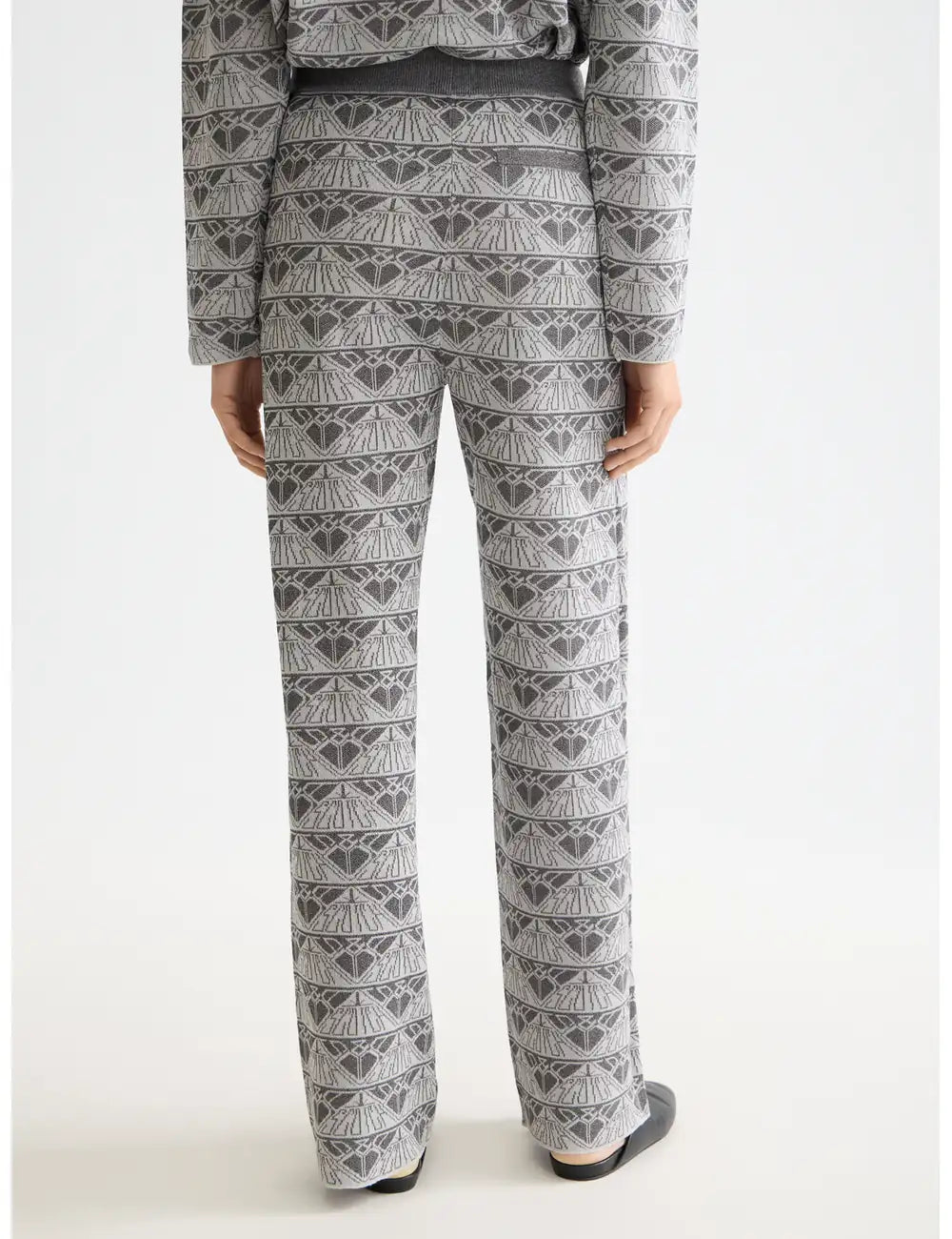 Monogram Jacquard Trousers detail shot showing fabric and craftsmanship by Scotch & Soda