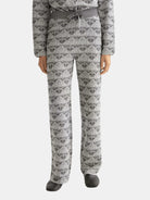 monogram-jacquard-knitted-trousers side view by Scotch & Soda