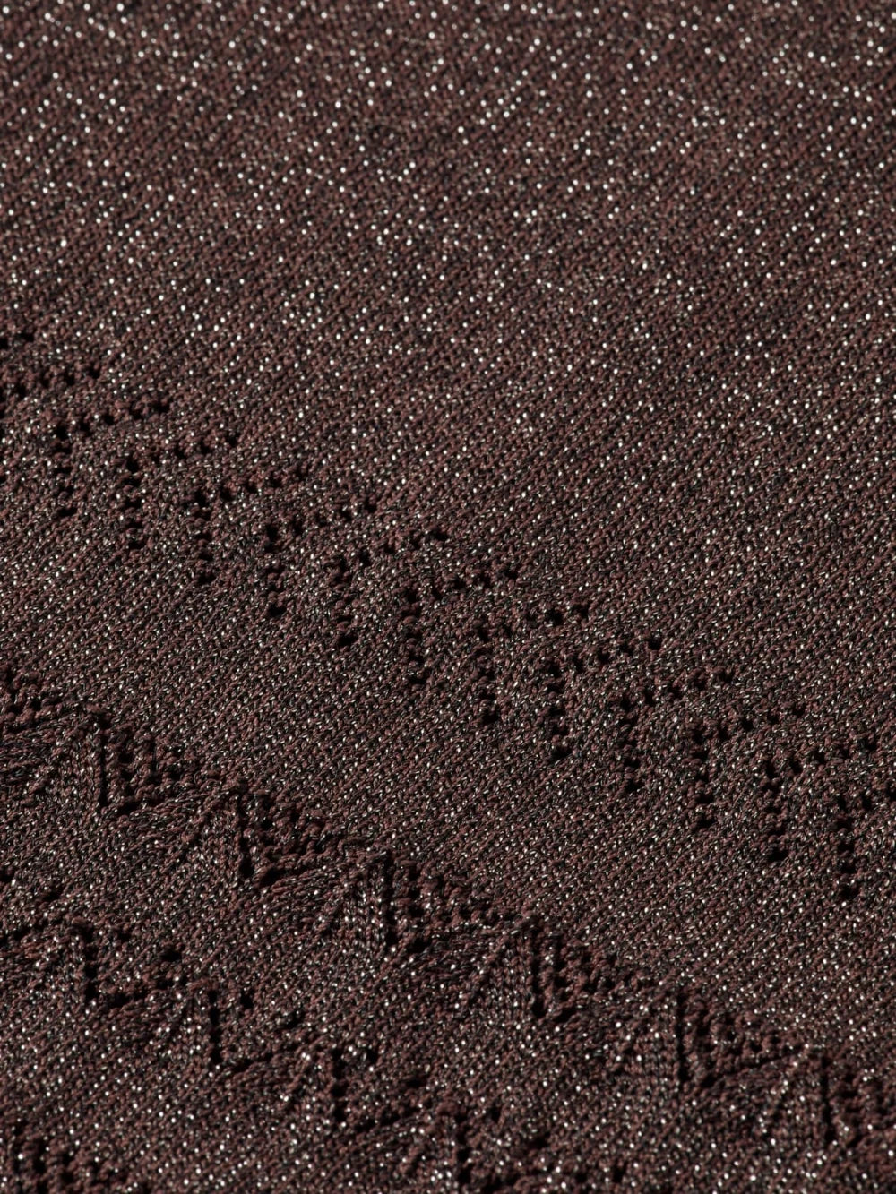 metallic-pointelle-knitted-trouser detail shot by Scotch & Soda