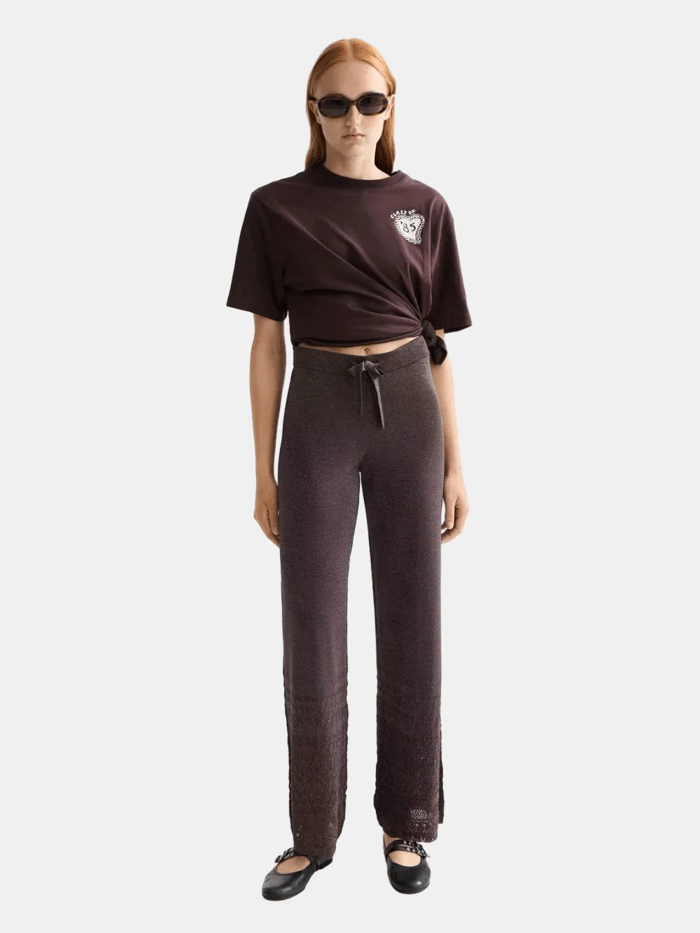 Metallic Pointelle Knitted Trouser - Scotch & Soda