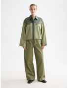 High Rise Wide Leg full model shot showing overall fit by Scotch & Soda