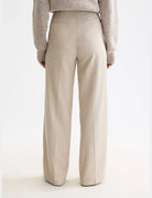 Wide Leg Gabardine Pant detail shot showing fabric and craftsmanship by Scotch & Soda