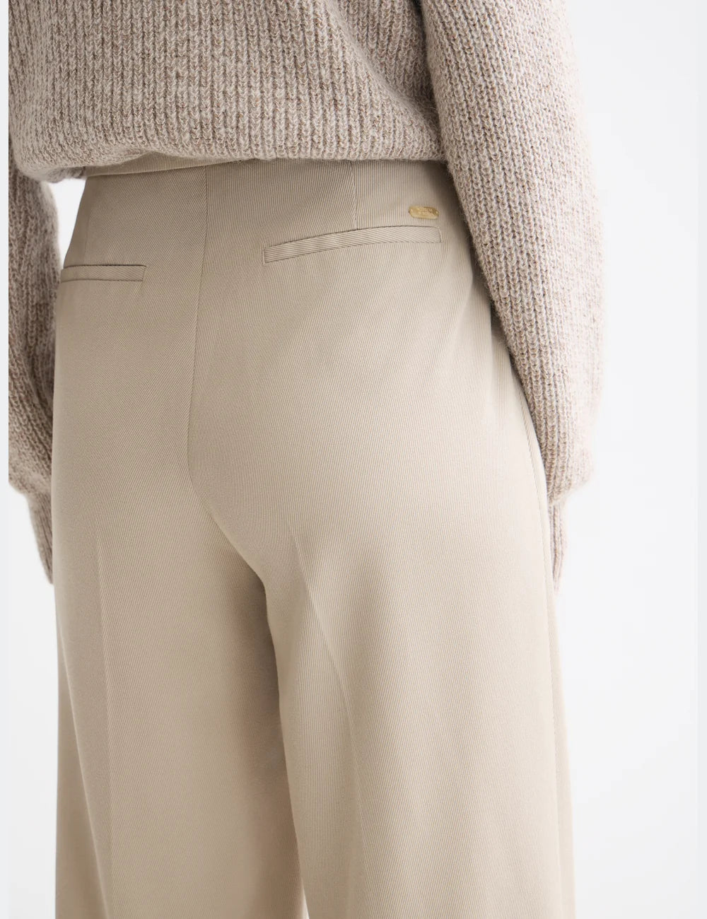 Wide Leg Gabardine Pant detail view by Scotch & Soda