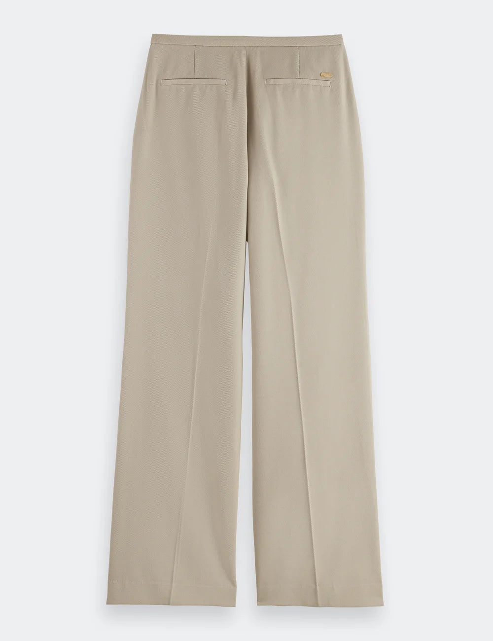 Wide Leg Gabardine Pant flat lay back view by Scotch & Soda