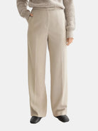 high-rise-wide-leg-gabardine-pant side view by Scotch & Soda