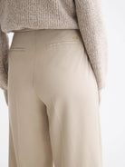 high-rise-wide-leg-gabardine-pant detail shot by Scotch & Soda
