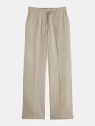 high-rise-wide-leg-gabardine-pant front view by Scotch & Soda
