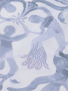 mid-rise-wide-leg-elasticated-trousers-in-block-print detail shot by Scotch & Soda