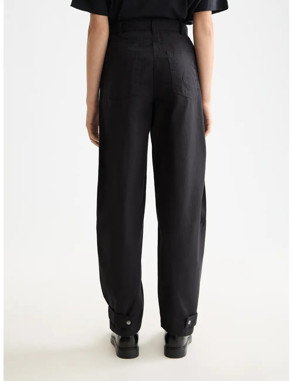 Lotus Barrel Pants flat lay back view by Scotch & Soda