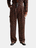 faye-high-rise-tapered-leg-satin-cargo-pant side view by Scotch & Soda