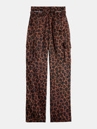 faye-high-rise-tapered-leg-satin-cargo-pant back view by Scotch & Soda