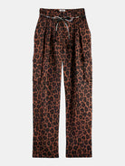 faye-high-rise-tapered-leg-satin-cargo-pant front view by Scotch & Soda