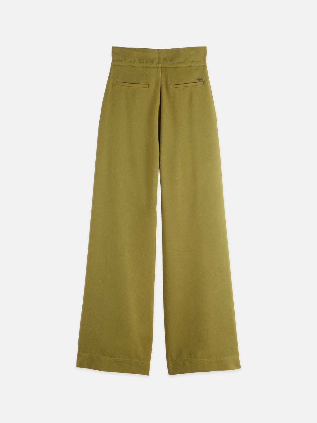June high rise wide leg twill paperbag pants