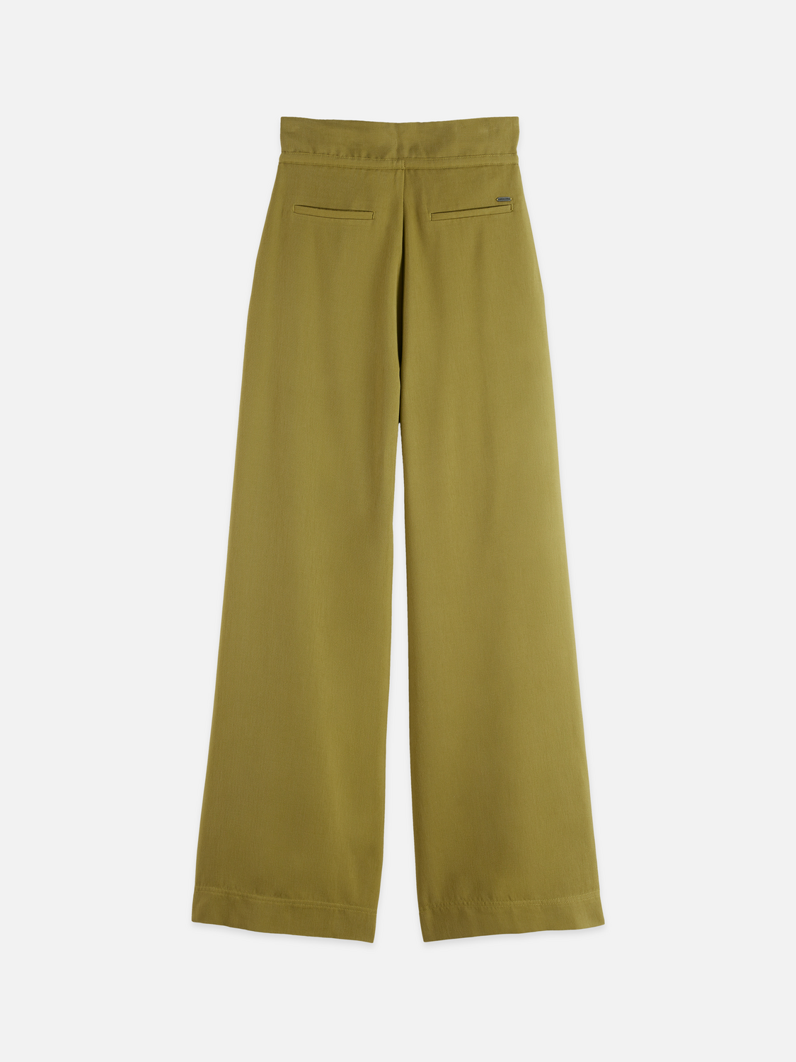 June high rise wide leg twill paperbag pants