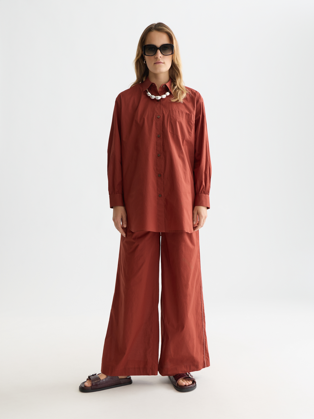 Cotton-voile beach pants