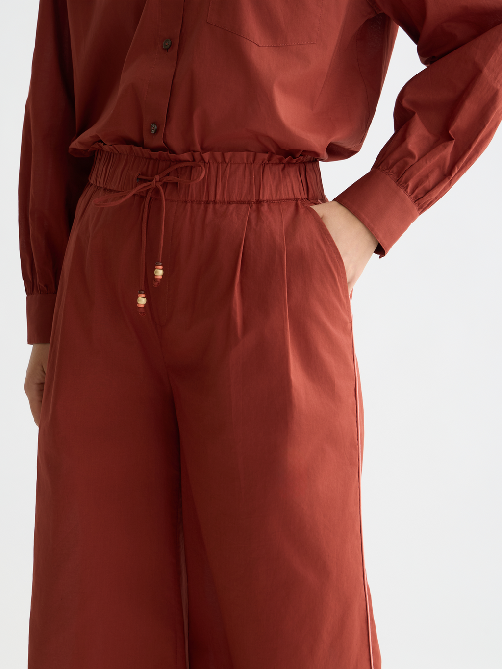 Cotton-voile beach pants