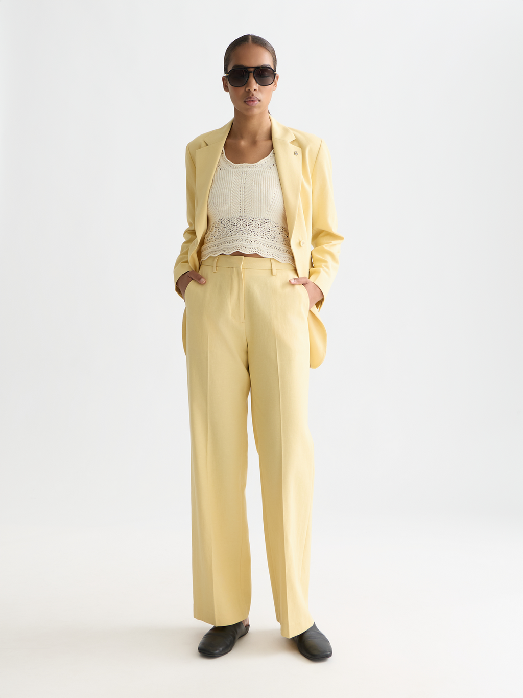 Edie High rise wide leg pants