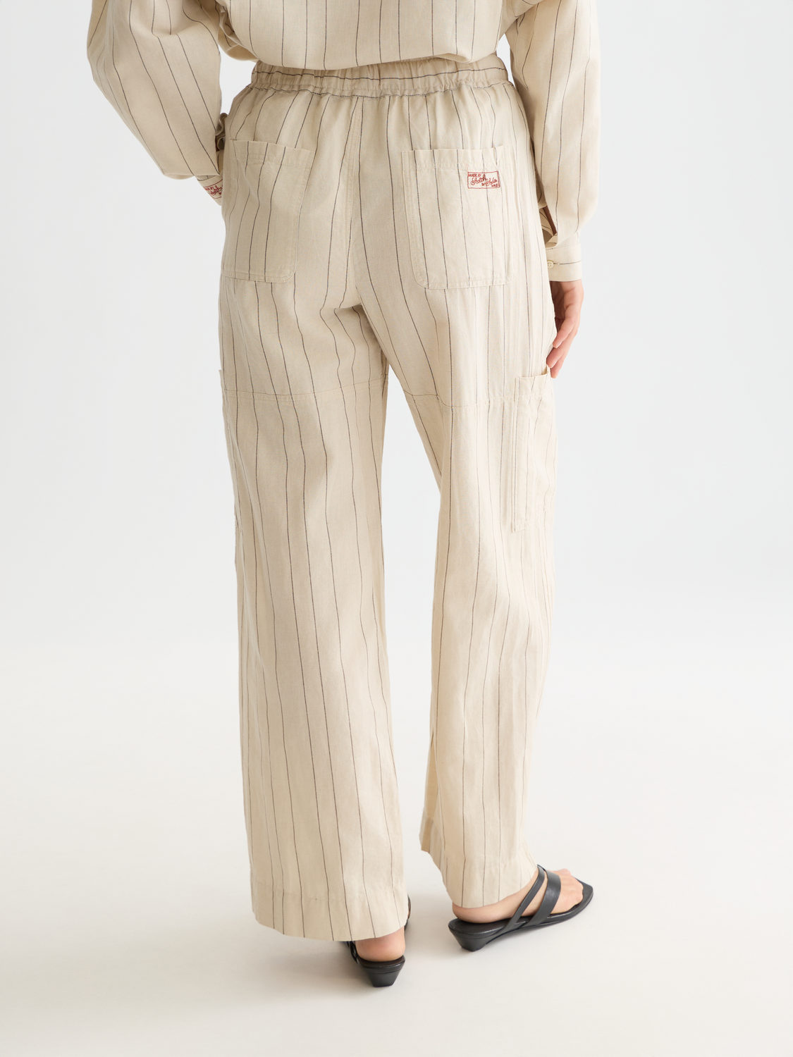Noa Linen high-rise wide-leg relaxed pants