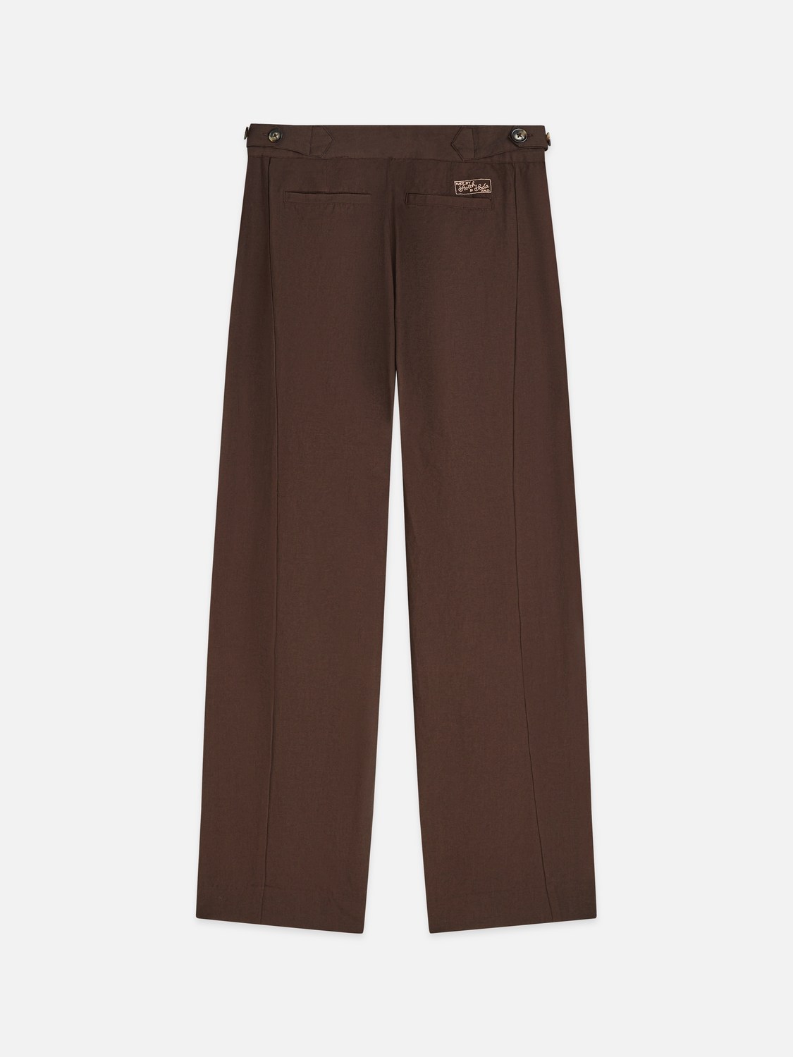 Quinn mid rise wide leg linen cotton pants