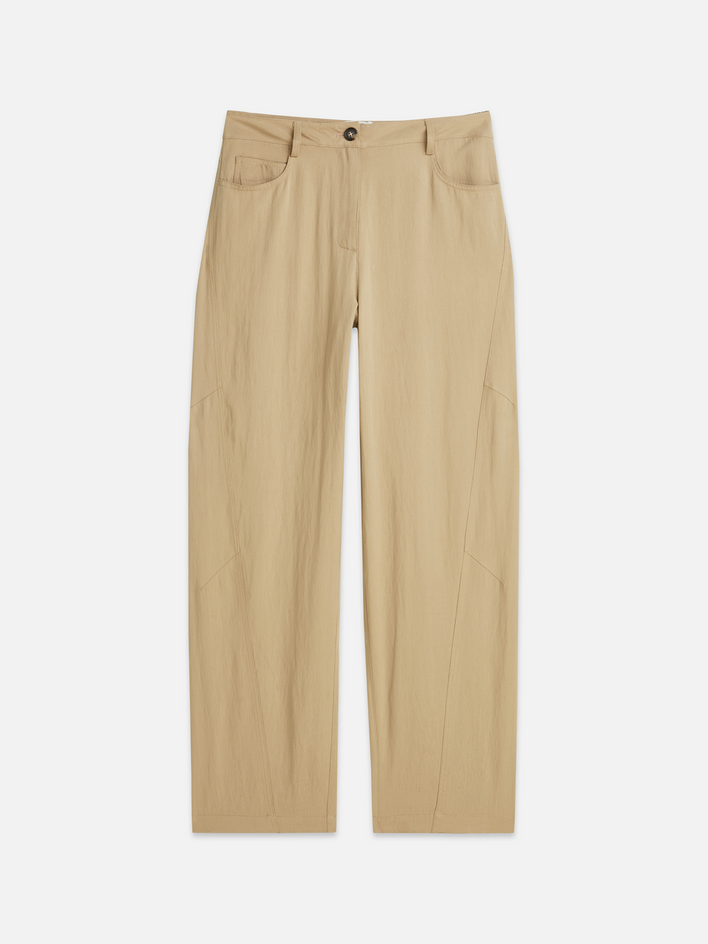 Lotus Twill high rise barrel leg pants