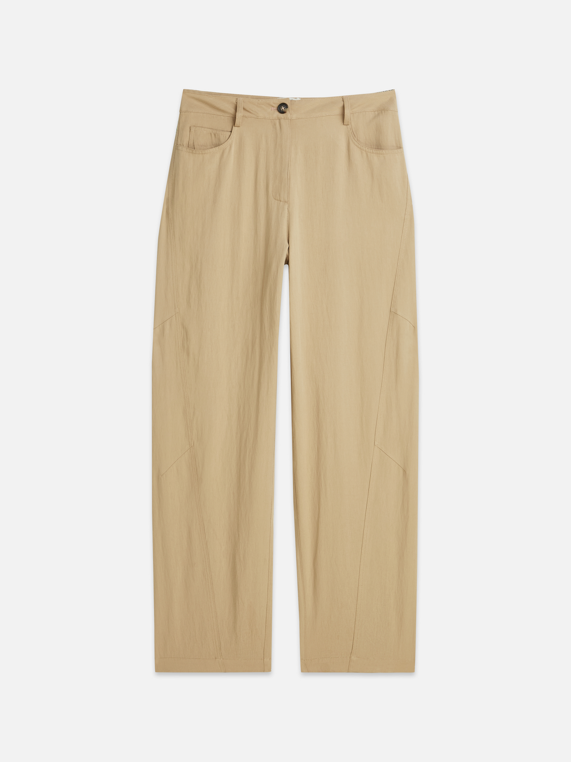 Lotus Twill high rise barrel leg pants