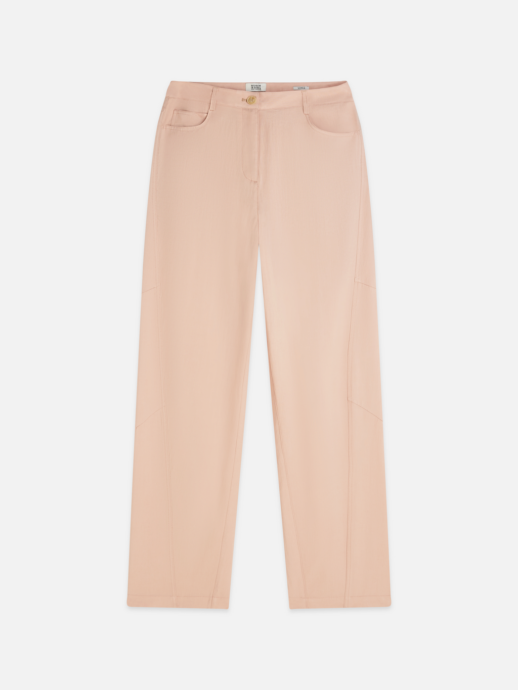 Lotus Twill high rise barrel leg pants
