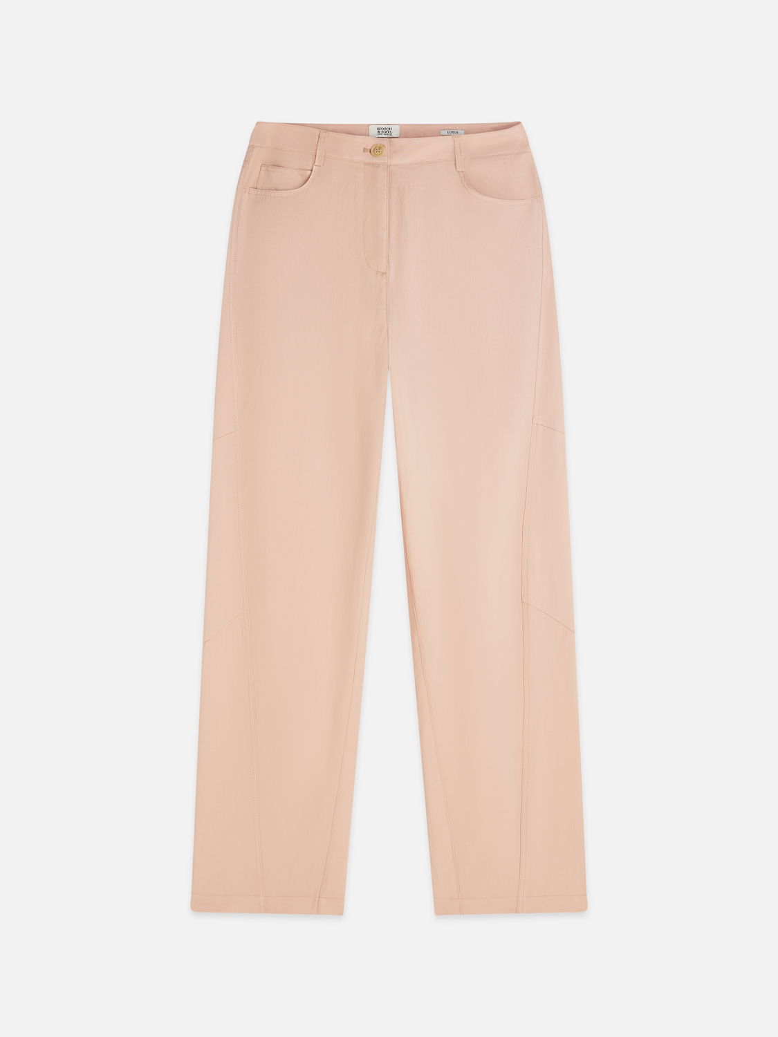Lotus Twill high rise barrel leg pants
