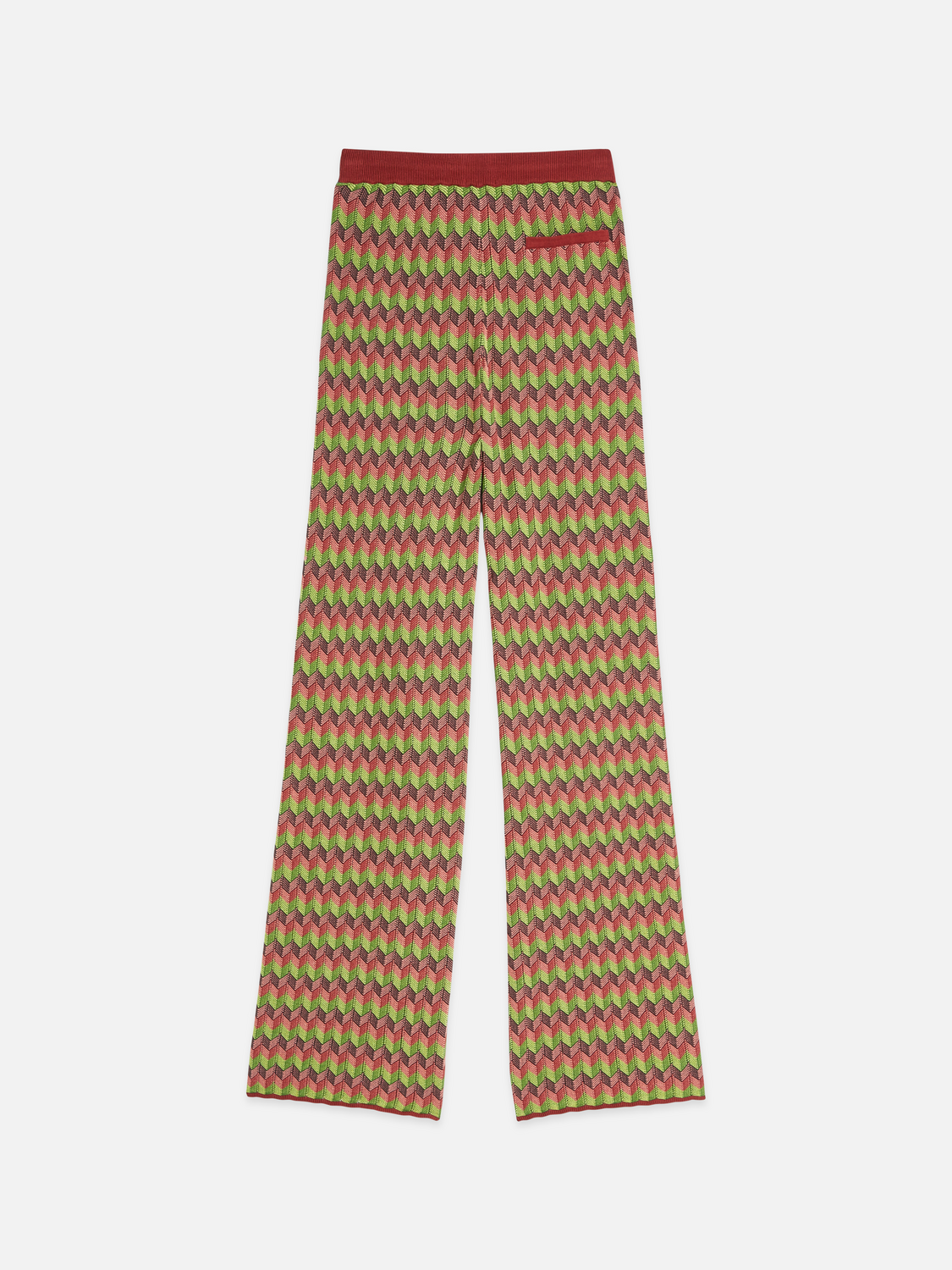 Chevron knitted trousers