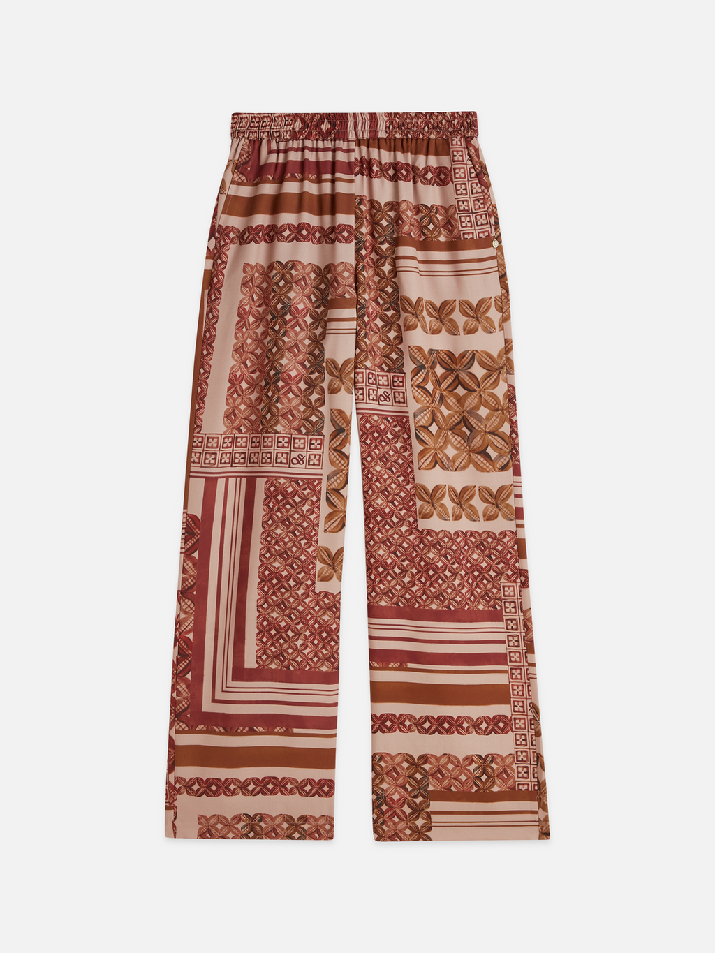 Gia mid-rise wide-leg printed pants
