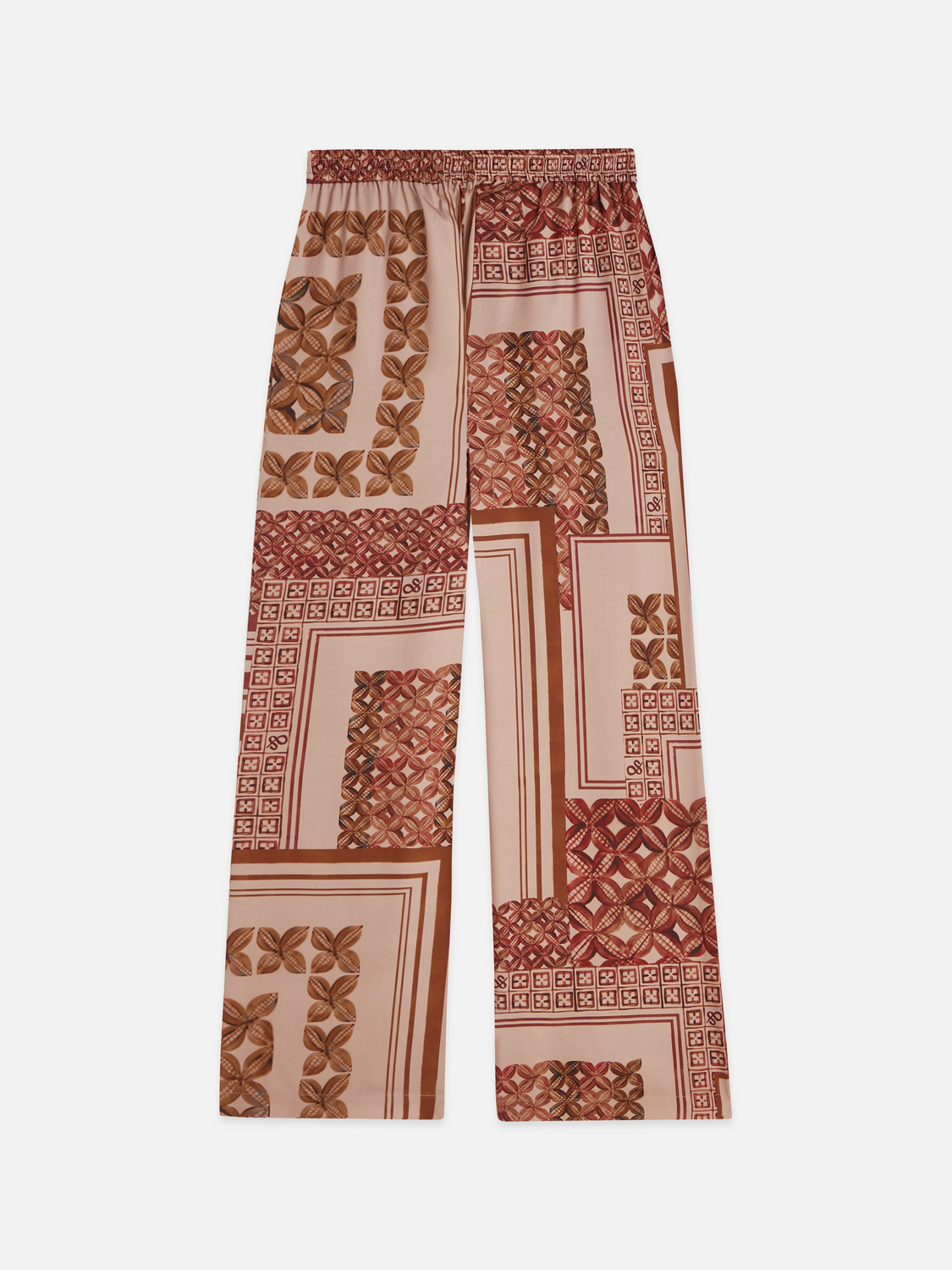 Gia mid-rise wide-leg printed pants