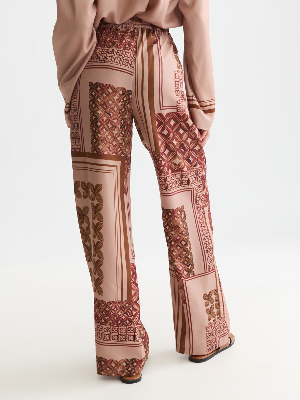 Gia mid-rise wide-leg printed pants