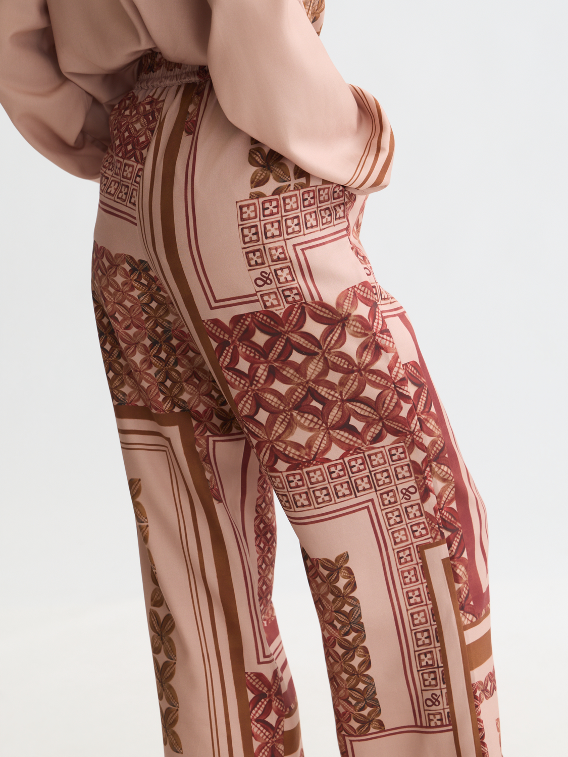 Gia mid-rise wide-leg printed pants