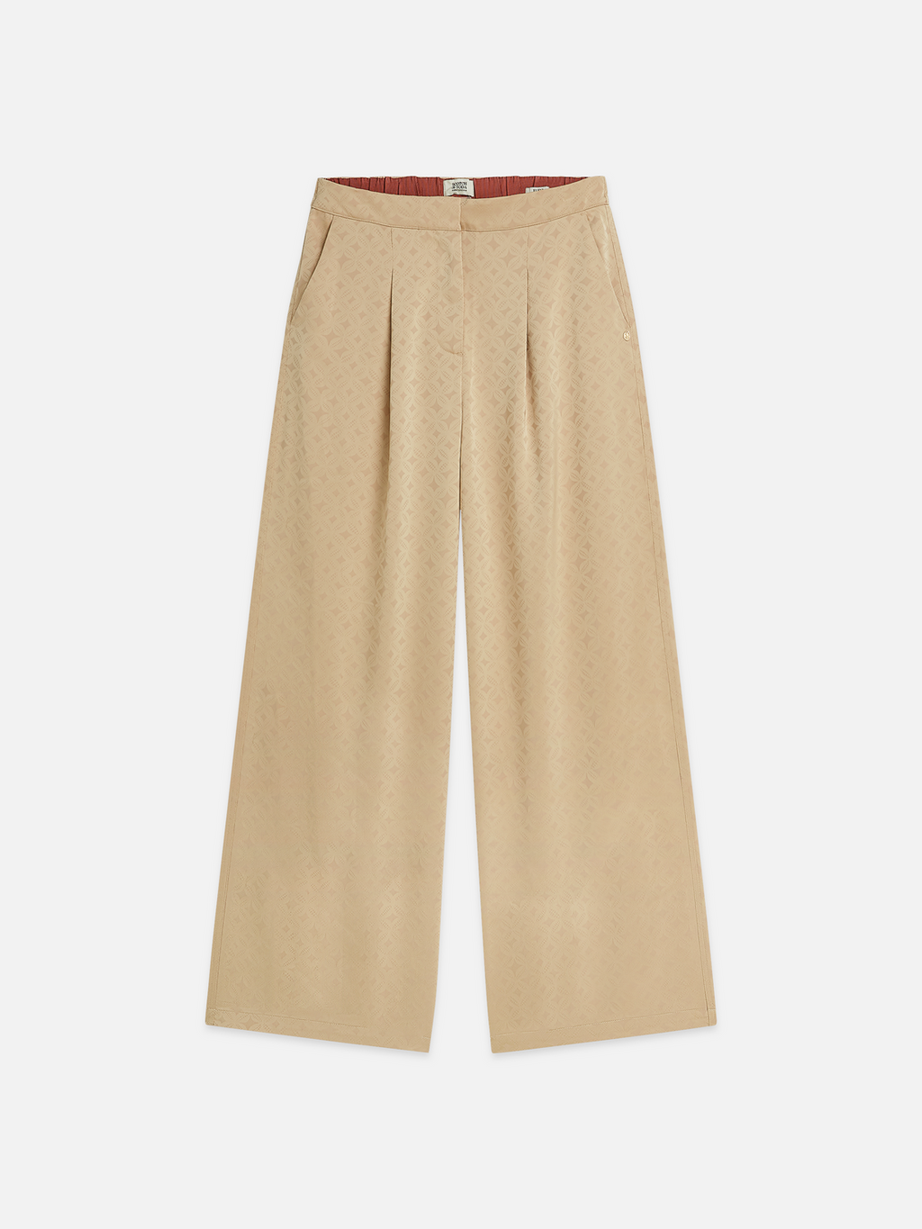 Eleni high-rise wide-leg jacquard pants