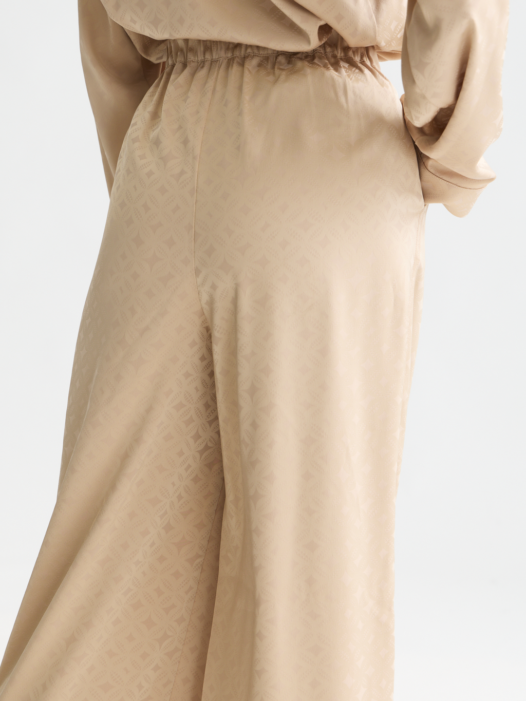 Eleni high-rise wide-leg jacquard pants