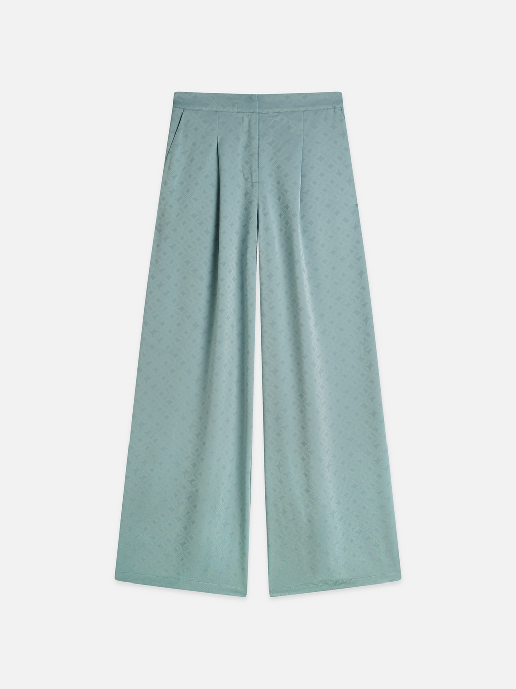 Eleni high-rise wide-leg jacquard pants