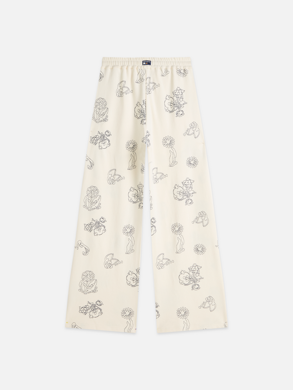 Embroidered wide-leg sweatpants