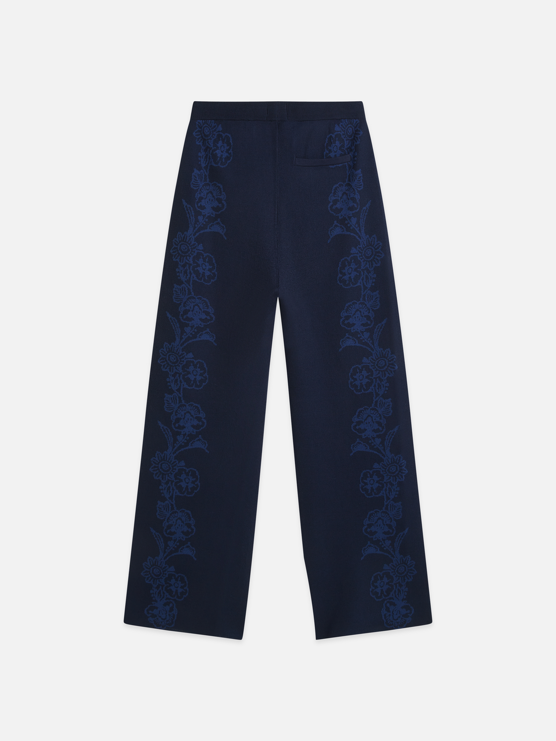 Jacquard knitted relaxed trousers