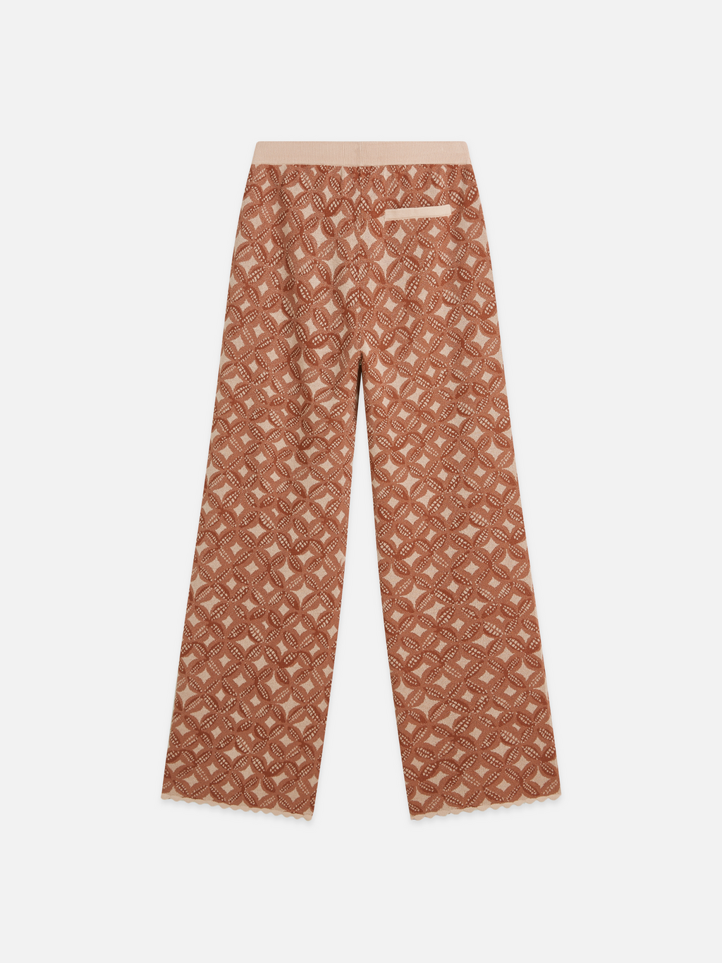 Jacquard knitted relaxed trousers