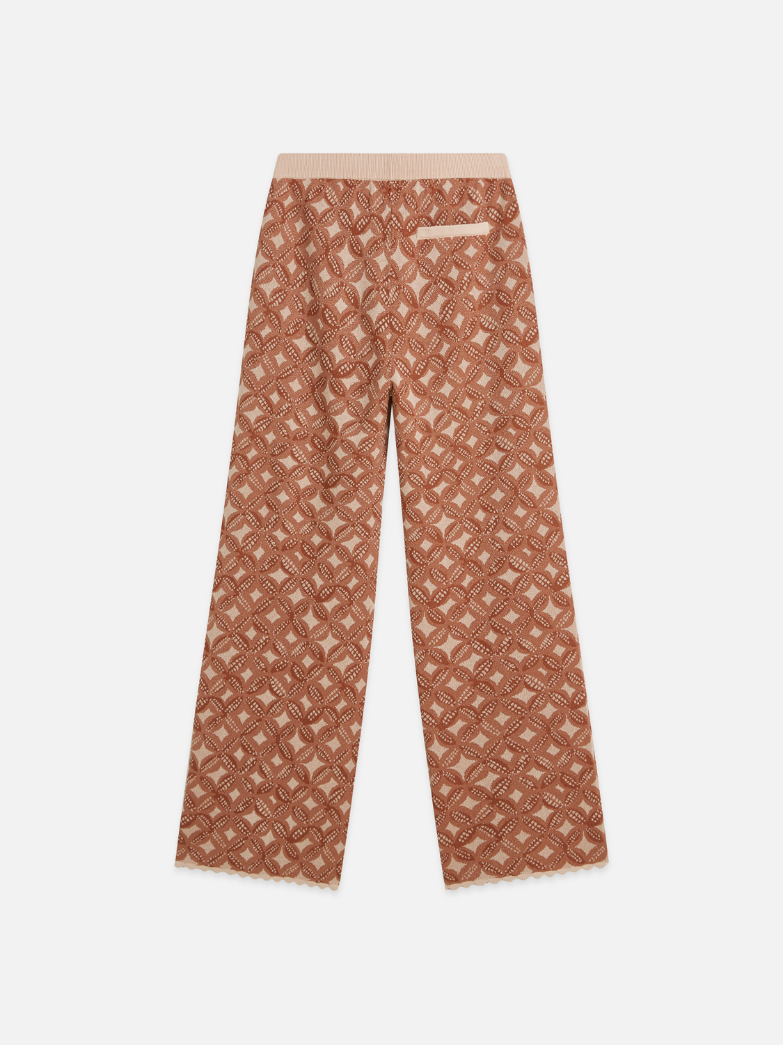 Jacquard knitted relaxed trousers