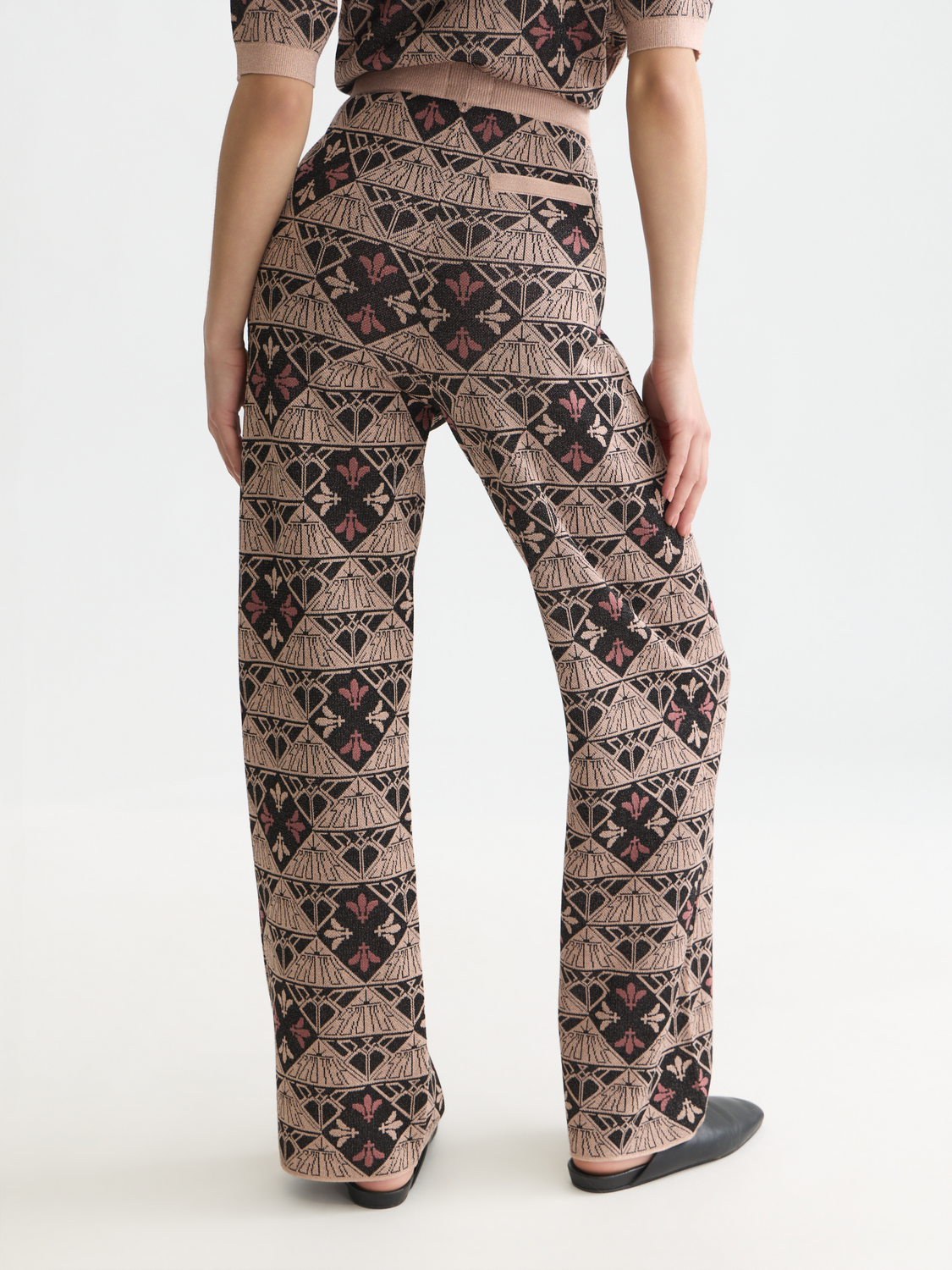 Monogram jacquard relaxed trousers