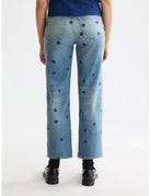 Sky Straight Jeans detail shot showing fabric and craftsmanship by Scotch & Soda