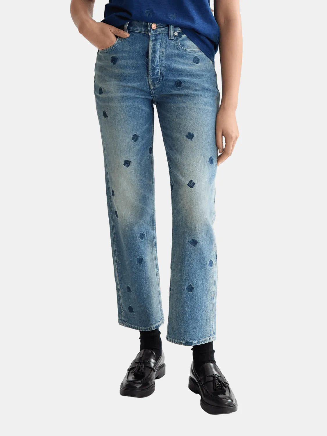 Sky Straight Jeans Falling Leaves Image 3 - Scotch & Soda