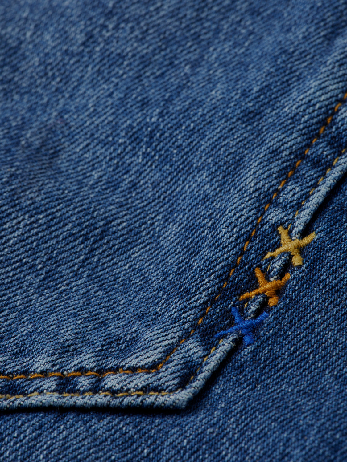 Ripple straight denim