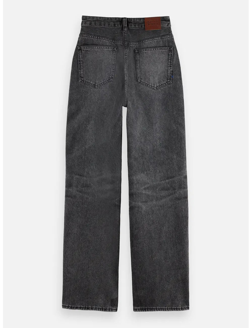 Core Ripple Straight Jeans  — Absolute Black flat lay showing product details by Scotch & Soda